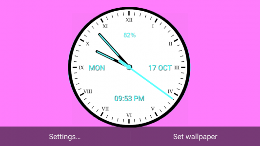 اسکرین شات 2 برنامه Analog Clock Classic