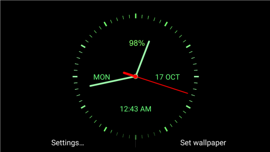 اسکرین شات برنامه Analog Clock Live Wallpaper 8