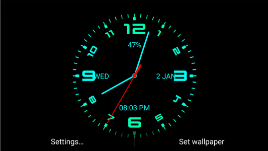اسکرین شات 2 برنامه Analog Clock Live Wallpaper