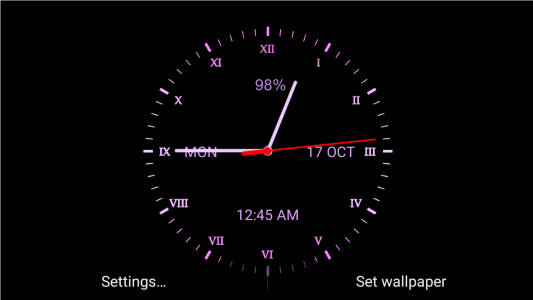 اسکرین شات 6 برنامه Analog Clock Live Wallpaper