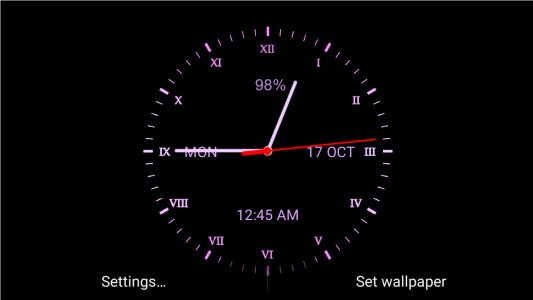 اسکرین شات برنامه Analog Clock Live Wallpaper 6
