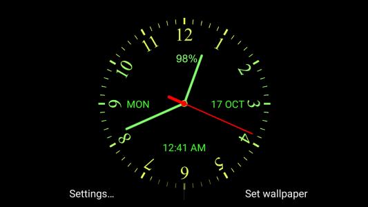 اسکرین شات 4 برنامه Analog Clock Live Wallpaper