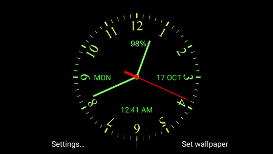 اسکرین شات برنامه Analog Clock Live Wallpaper 4
