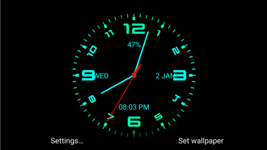 اسکرین شات برنامه Analog Clock Live Wallpaper 2