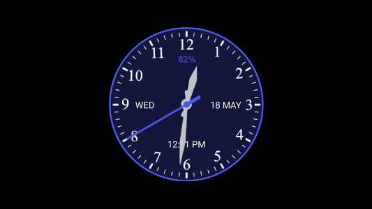 اسکرین شات برنامه Analog Clock Wallpaper 4