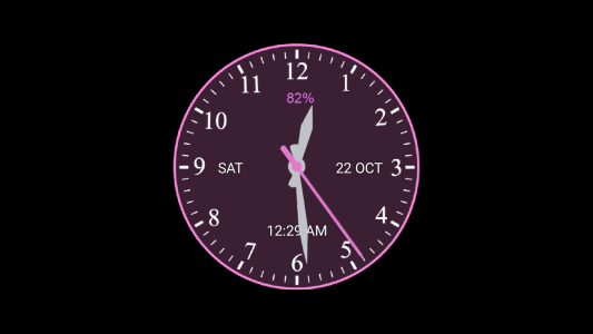 اسکرین شات برنامه Analog Clock Wallpaper 2