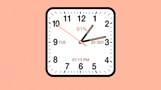 اسکرین شات 6 برنامه Analog Clock Square Classic