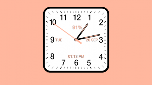 اسکرین شات برنامه Analog Clock Square Classic 6