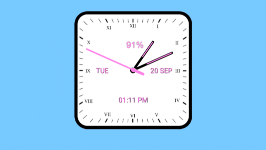 اسکرین شات برنامه Analog Clock Square Classic 4