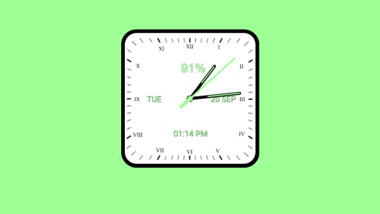 اسکرین شات 8 برنامه Analog Clock Square Classic