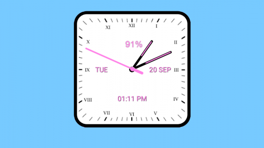 اسکرین شات 4 برنامه Analog Clock Square Classic