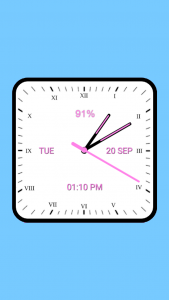 اسکرین شات برنامه Analog Clock Square Classic 1