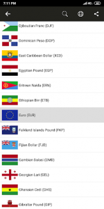 اسکرین شات برنامه World Currency exchange rates 2