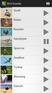 اسکرین شات برنامه Bird Sounds 4
