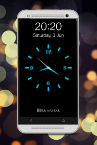 اسکرین شات برنامه Glowing Clock Locker Live 1