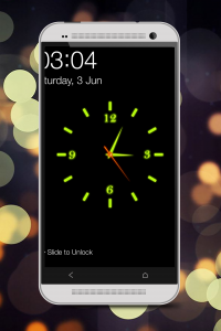 اسکرین شات برنامه Glowing Clock Live Locker 2