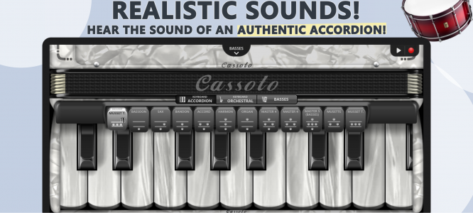 اسکرین شات 1 برنامه Accordion Piano Cassoto Game