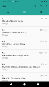 اسکرین شات برنامه EarthQuake - Map & Alerts 1