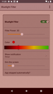 اسکرین شات برنامه EyeCareL: Blue light filter 3