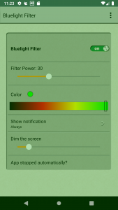 اسکرین شات برنامه EyeCareL: Blue light filter 2