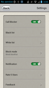 اسکرین شات برنامه Call Blocker 4