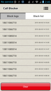 اسکرین شات 1 برنامه Call Blocker
