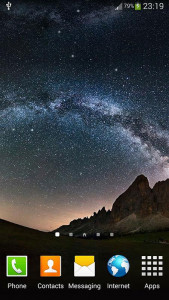 اسکرین شات برنامه Night Sky Live Wallpaper 1