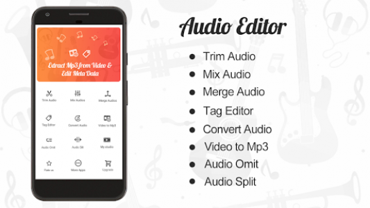 اسکرین شات برنامه Audio Editor : Cut,Merge,Mix Extract Convert Audio 1