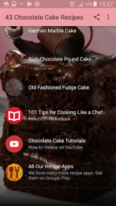 اسکرین شات برنامه 43 Chocolate Cake Recipes 8
