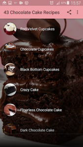 اسکرین شات برنامه 43 Chocolate Cake Recipes 7
