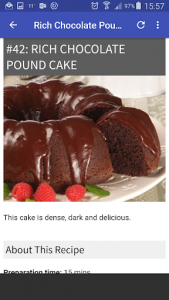اسکرین شات برنامه 43 Chocolate Cake Recipes 3