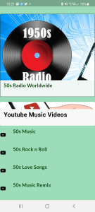 اسکرین شات برنامه 50s Radio Top Fifties Music 2