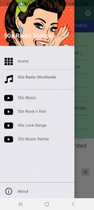 اسکرین شات برنامه 50s Radio Top Fifties Music 1