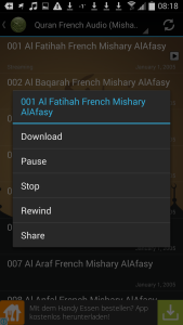 اسکرین شات 4 برنامه Quran French Translation MP3