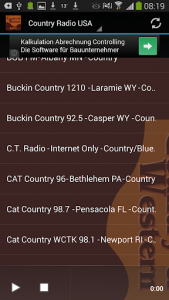 اسکرین شات برنامه Country Music Radio USA 2