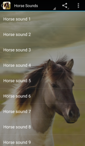 اسکرین شات برنامه Horse Sounds 1