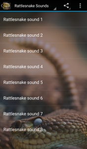 اسکرین شات برنامه Rattlesnake Sounds 1