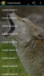 اسکرین شات برنامه Coyote Sounds 1