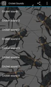 اسکرین شات برنامه Cricket Sounds 1