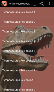 اسکرین شات برنامه Tyrannosaurus Rex Sounds 1