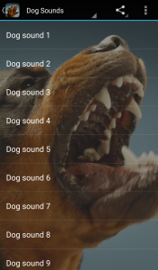 اسکرین شات برنامه Dog Sounds 1