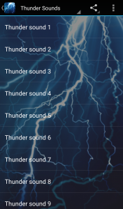 اسکرین شات برنامه Thunder Sounds 1