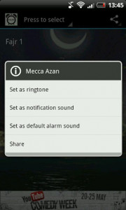 اسکرین شات برنامه Fajr Azan Alarm Ringtone 2