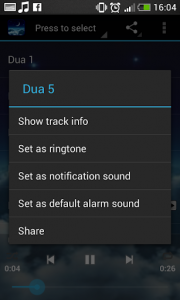 اسکرین شات برنامه Dua Islamic Ringtone 8