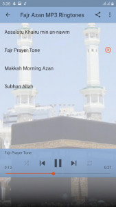 اسکرین شات برنامه Fajr Azan MP3 Ringtones 3