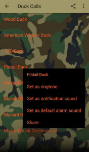 اسکرین شات برنامه Duck Hunting Calls 3