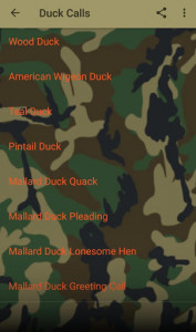 اسکرین شات برنامه Duck Hunting Calls 2
