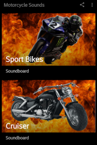 اسکرین شات برنامه Motorcycle Sounds 1