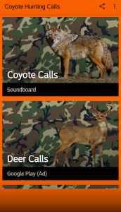 اسکرین شات برنامه Coyote Hunting Calls 1
