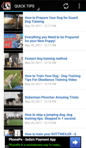 اسکرین شات برنامه Dog Training Videos : Learn Dog Training 7